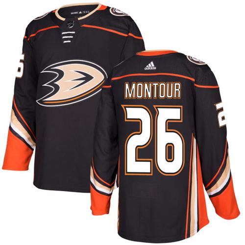 Adidas Anaheim Ducks 26 Brandon Montour Black Home Authentic Youth Stitched NHL Jersey